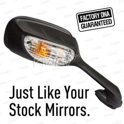 -OE replacement black LED mirror fits Suzuki GSX-R600 '12 RIGHT HAND x1 - Imagem 1 de 4