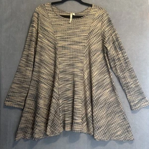 Bequeme USA Tunika Oberteil Damen Größe XL Mehrfarbig Langarm Stretch Lagenlook - Bild 1 von 8