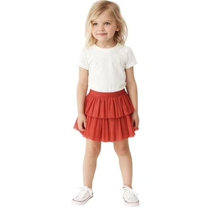 Disney Girls Red Glitter Multi Tier Tulle Skort 4T - Foto 1 di 8