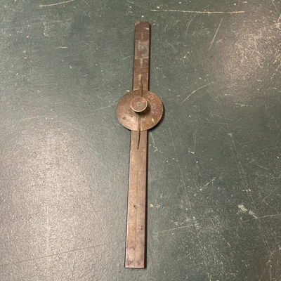Antiguo instrumento de navegación náutico de latón de 1876 con esfera deslizante  Foto 1 de 4