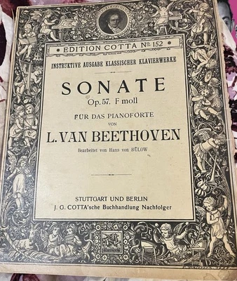 Vintage 1891 Sheet Music Sonate By Beethoven - Image 1 of 3