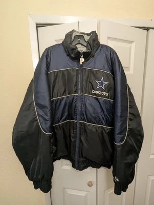 Vintage Dallas Cowboys Jacket Pro Player Men’s Sz XL NFL US Puffer Reversible  - Image 1 of 4