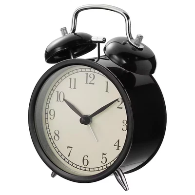 Ikea DEKAD Alarm Clock  Black 4", Quartz  Battery Operated - Image 1 of 4