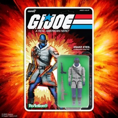 Super7 G.I. Joe ReAction+ Snake Eyes Movie Version ( Arctic )
