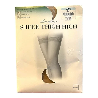 Medias de arena sexy hasta el muslo caricia pura JCPenney de colección nylon nuevas Foto 1 de 2