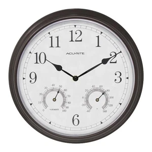 13 in. Oil-Rubbed Bronze Analog Clock Thermometer Hygrometer Combo - Picture 1 of 4