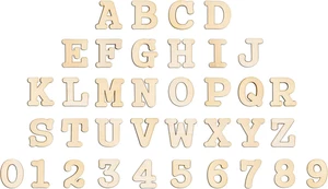 342 Stck. Kleines Holz Buchstaben & Zahlen Set 1,2 Zoll Unvollendetes Basteln Alphabet - Bild 1 von 12