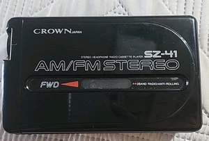 CROWN SZ-41 AM/FM STEREO Cassette Tape Player - Bild 1 von 9