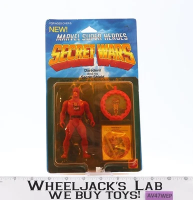 Daredevil 漫威超级英雄秘密战争 1984 年美泰可动人偶全新未拆封 — 第 1/4 张图片