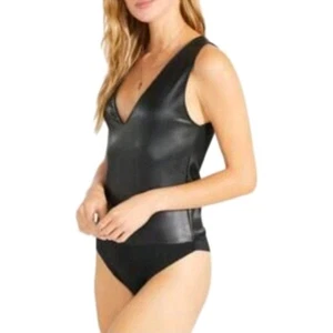 Express Black Vneck Bodysuit Size XL NWT - Picture 1 of 6