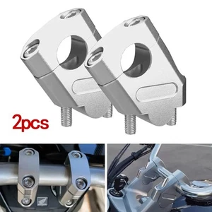 CNC 22mm Universal Handlebar Riser Mount Clamp Bracket Extend Fits Yamaha Ducati - Picture 1 of 9