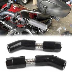 2X Mirror Stem Extenders For Harley Davidson Iron 1200 XL1200NS 2018-2019 Black - Picture 1 of 7