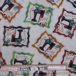 Patchwork Quilting Sewing Fabric Christmas Sewing Machines 50x55cm FQ - Picture 1 of 5