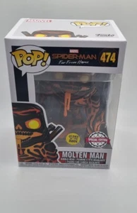 Funko Pop! Spider-Man Far From Home-Molten Man #474 Glow In The Dark Special Ed - Picture 1 of 8