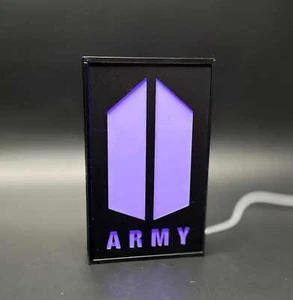 BTS ARMY-Inspired Light Box - RGB Illuminated Fan Logo for Kpop Room Decor - Bild 1 von 10