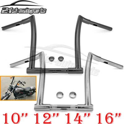 Manillar colgante Rise 10" 12" 14" 16" para Harley Sportster Dyna Softail Foto 1 de 4