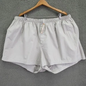 SKIMS Poplin Unisex Sleep Shorts 4X Light Gray Cotton Lounge Boxer #4842 - Picture 1 of 9