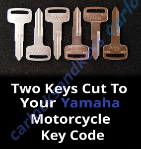 1980-1986 Yamaha Maxim Motorcycle Keys Cut By Code - 2 Working Keys - Foto 1 di 2