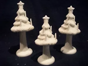 Snowbabies "CANDLELIGHT TREES" 68861 Set of 3 DEPTARTMENT 56 NEW - Picture 1 of 3