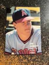 Jim Abbott Angels 1989 Pacific Rookies Superstars RARE UNLICENSED CARD #3