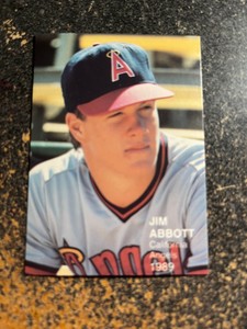 Jim Abbott Angels 1989 Pacific Rookies Superstars RARE UNLICENSED CARD #3