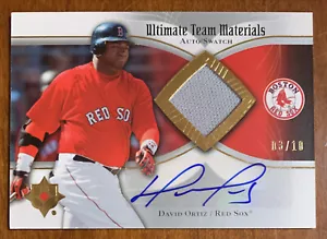 David ORTIZ 2007 Ultimate Collection Team Materials Swatch AUTO #UTM-DO 3/10 - Picture 1 of 2