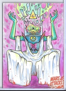 Mars Attacks Uprising Sketch Card Collin David Red Logo Variation STC - Picture 1 of 2