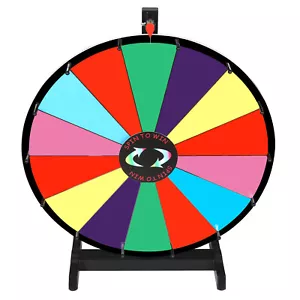 24" Dry Erase Spinning Color Prize Wheel Tabletop Fortune Carnival Game Portable - Picture 1 of 8