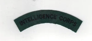INTELLIGENCE CORPS CLOTH SHOULDER TITLES SOLD IN SINGLES - NEW - Picture 1 of 2