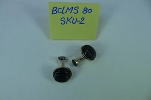 Men's Cufflinks Stainless Steel, Round, Both Side Black Onyx - Picture 1 of 2