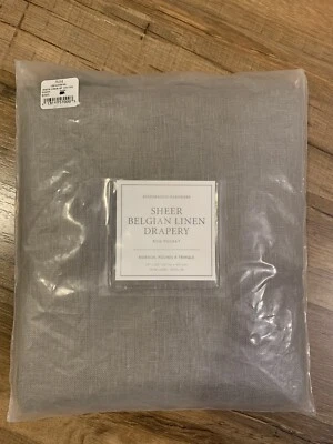Nuevo (1) Herrajes de Restauración Lino Belga Transparente Varilla Bolsillo 50x120 Niebla Foto 1 de 4