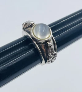 Kieselstein Cord Sterling Silver Figural Alligator Moonstone Ring Size 5.5 - Picture 1 of 7