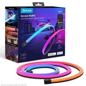 Govee - RGBIC LED Neon Rope Light for Desks 6.5ft - H61C2 - NEW - Picture 1 of 1