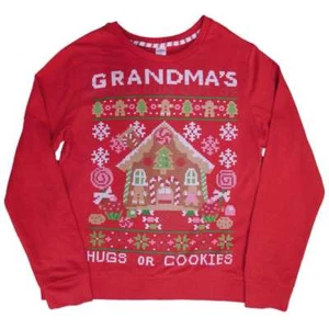 Holiday Time Womens Plus Red Grandmas House Christmas Pullover Sweatshirt Top - Picture 1 of 1