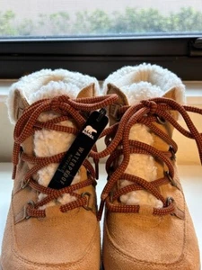 SOREL Evie Wedge Ankle Bootie Women's Size 7 Tawny Buff/Wood NWOB - Picture 1 of 8