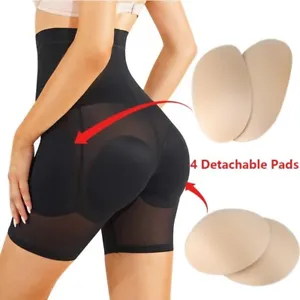 Padded Bum Pants Hip Enhancer Shaper Pants Butt-Lifter Booty Boyshorts Shapewear - Picture 1 of 25
