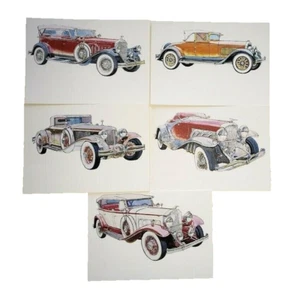Set of 5 Post Cards of Vintage Automobiles 1928 to 1935 Issued by USPS 1988 - Picture 1 of 2