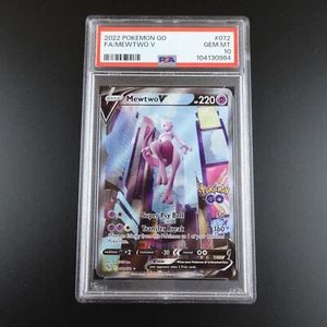 PSA 10 Mewtwo V 072/078 Pokemon Go Full Art Holo Graded Pokemon Card - Picture 1 of 3