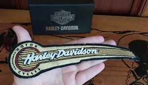 Vintage Harley Davidson Gas Tank Emblem Motorcycle Jacket Vest Biker Patch - Foto 1 di 8