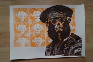 "Testdruck"" Neu A2 Linodruck von Künstler" - Bild 1 von 1