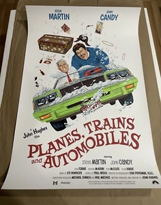 PLANES TRAINS AND AUTOMOBILES Poster JJ HARRISON Screen Print MONDO Style # 9/35 - Picture 1 of 7