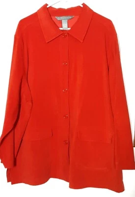 Blusa Feminina Jessica Holbrook Tamanho 2X, Gola, Botão para Cima, Cor Ferrugem - Imagem 1 de 4