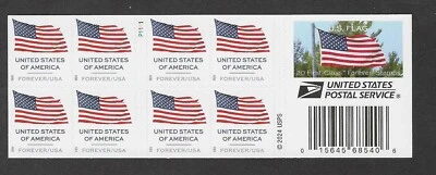 #6027 US Flag P1111 APU (forever) 2025 Issue-MNH Booklet Pane of 20 - Image 1 of 2