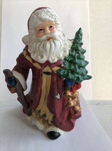 Candelabro de porcelana de Papá Noel árbol de Navidad hecho para Walmart caja original de colección - Imagen 1 de 9