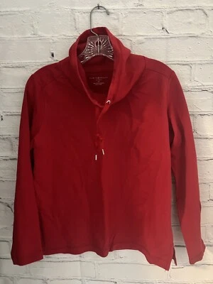 Sudadera deportiva Karen Scott roja lisa ropa deportiva algodón/poliéster usada en excelente estado para mujer XS Foto 1 de 4