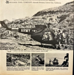 1962 Hughes Tool Co Aircraft HO-6 Observation Helicopter Culver City CA Print Ad - Picture 1 of 7