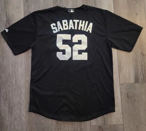 CC Sabathia VNTG Black Yankees Jersey Majestic Authentic Collection - Picture 1 of 9