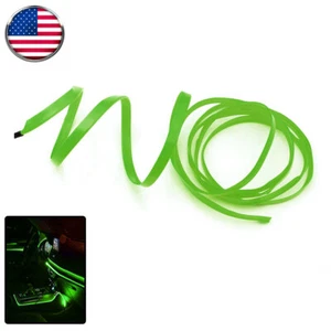 2M Green LED EL Wire Neon String Strip Lights Interior Atmosphere Decor Lamps - Imagen 1 de 14