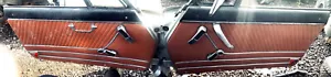 1977 Alfa Romeo Spider OEM 2 Front Door Interior Panels w Handles Cranks Lights - Picture 1 of 24
