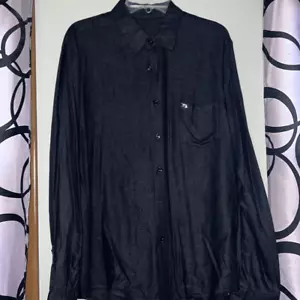 Adolfo Dominguez black long sleeve button down shirt - Picture 1 of 11
